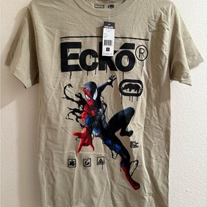 Graphic T-Shirt Teeshirt  Ecko Spiderman Marvel Venom Beige Men S Unisex